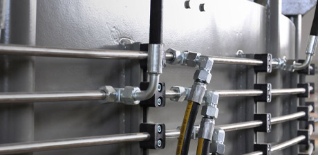 Nahaufnahme einer hochmodernen Anlage